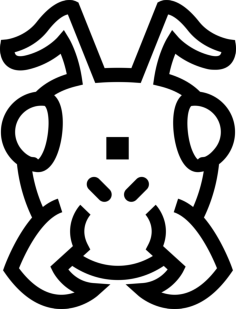 Insect Face Outline Contour Svg Vector, Free Vectors File